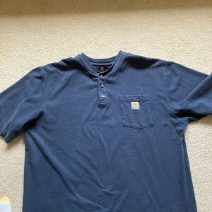 Carhartt Men's Blue short Sleeve Henley